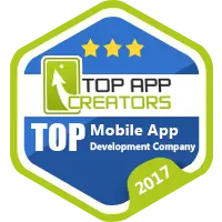 Top Mobile App Development Company badge by Top App Creators, 2017