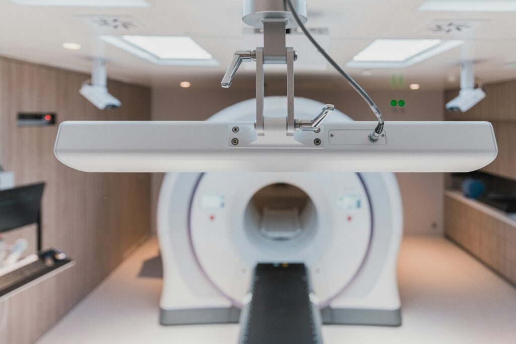 Modern medical imaging scanner in a clinic